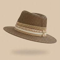 By Rita Raphael Brown Boho Straw Hat