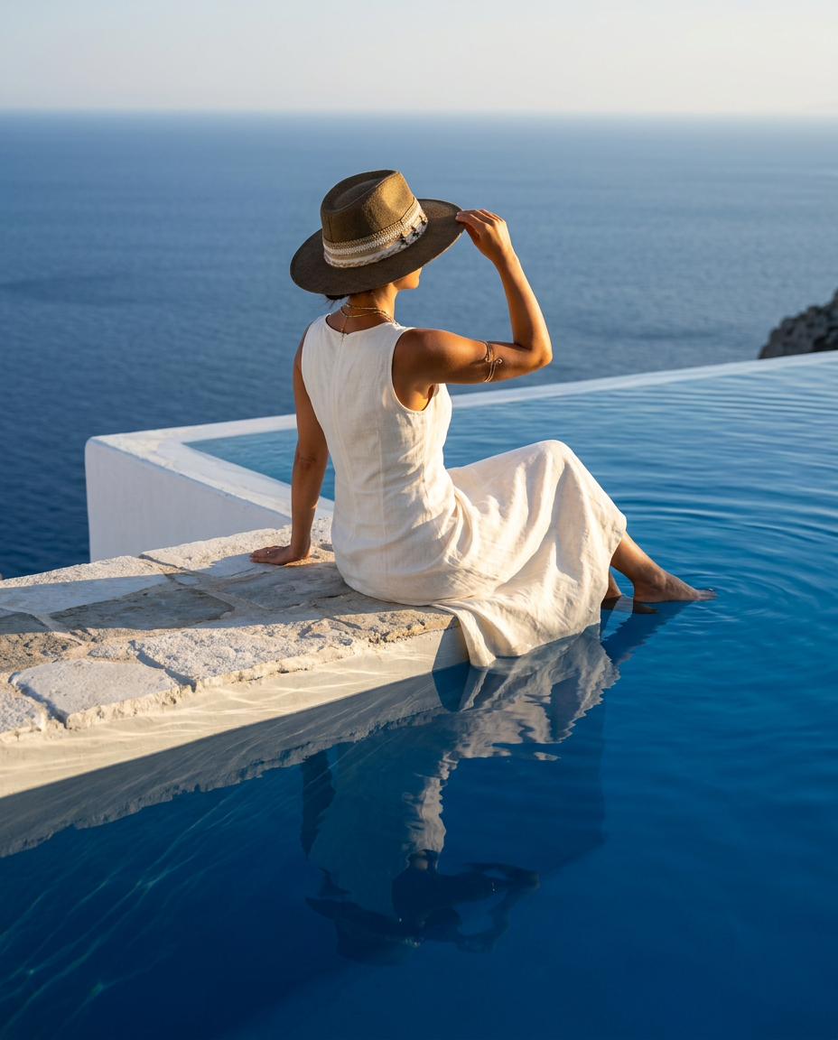By Rita Raphael Brown Starfish Charm Straw Hat