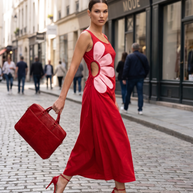 Tendresse Boutique Red Floral Sundress