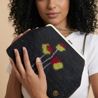 J circle Tulip Wet-Felted Clutch