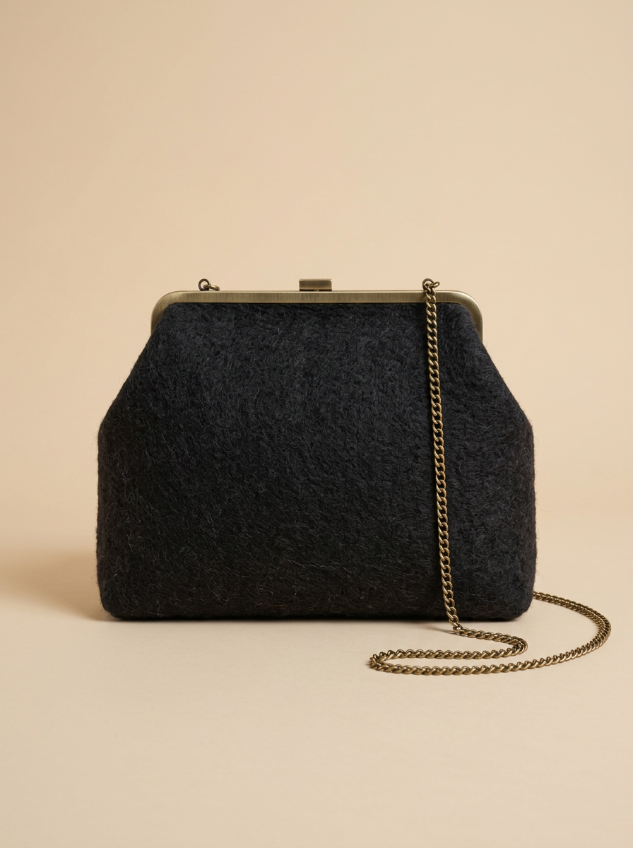J circle Tulip Wet-Felted Clutch