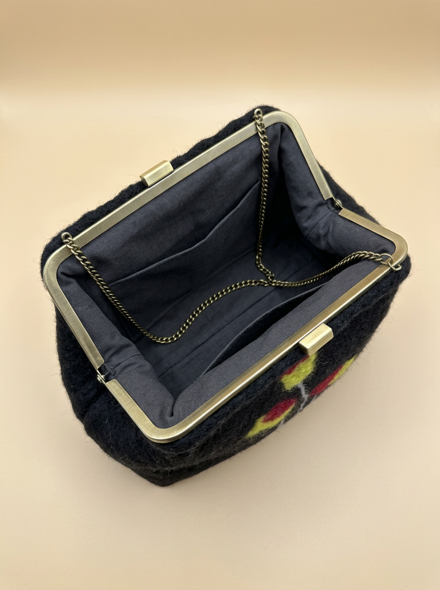 J circle Tulip Wet-Felted Clutch
