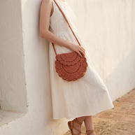 Hush and Stitch Light Brown Mini Boho Bag