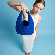 Hush and Stitch Blue Medium Donut Bag