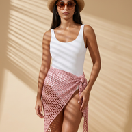 Hush and Stitch Pink Mesh Cover-Up Wrap
