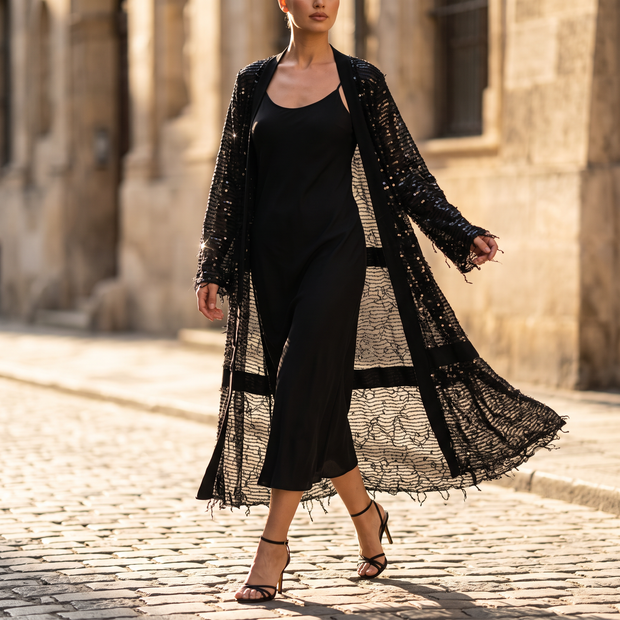 Kaafmoon Noir Sparkle Dress