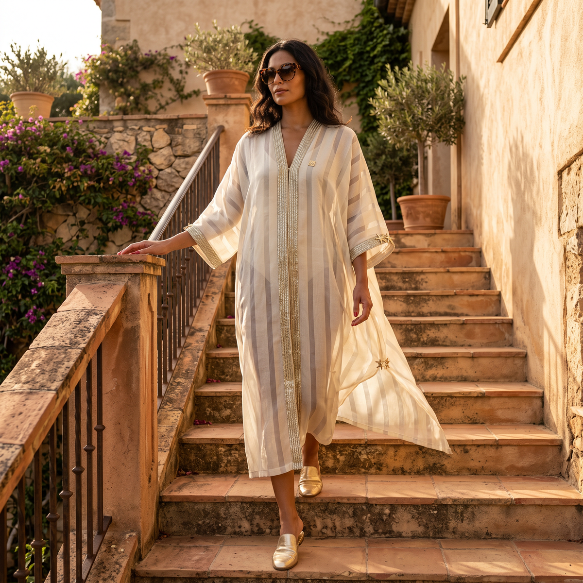 Kaafmoon Pearl Star Abaya