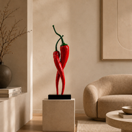 Tati deco Love chili resin wood support