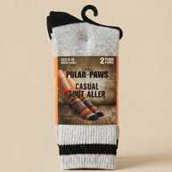 Polar paw casual tout aller gray black socks