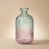 Tati deco Ombre ridged glass vase big
