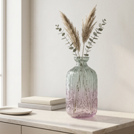 Tati deco Ombre ridged glass vase big