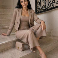 Rafelli Corset Top, Wide-Leg Trouser & Jacket Set