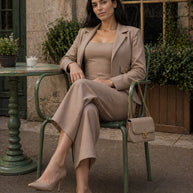 Rafelli Corset Top, Wide-Leg Trouser & Jacket Set
