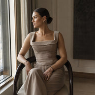 Rafelli Corset Top & Wide-Leg Pants Set