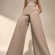 Rafelli Corset Top & Wide-Leg Pants Set