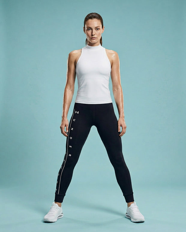Under Armour black side leg logo legging
