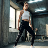 Under Armour black side leg logo legging