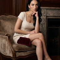 Rafelli Square Neck Fitted Waist Dress