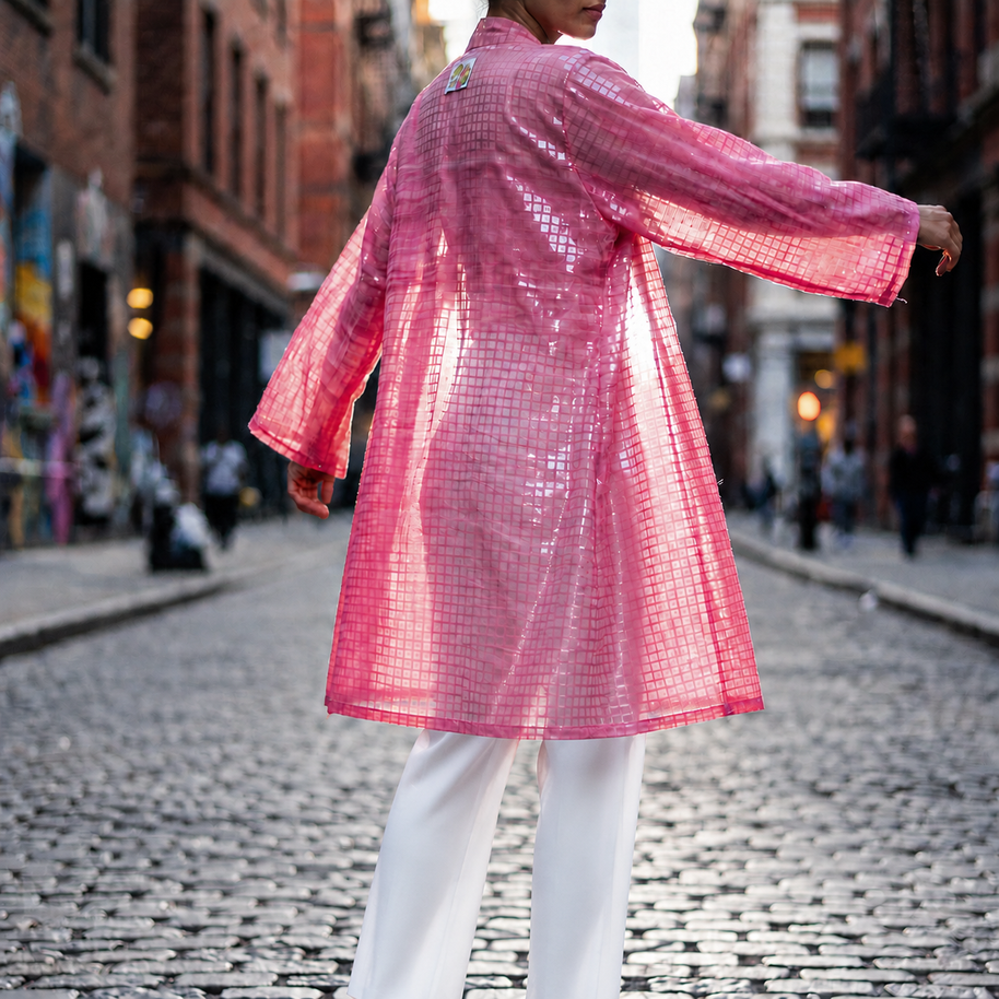 Kaafmoon Rose Fushia Sparkle Dress