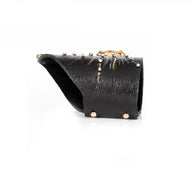 The Dark Celestial Burst Crystal Leather Cuff