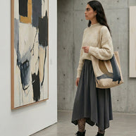 B newYork eco cocoon paneled skirt