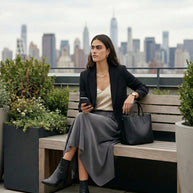 B newYork eco cocoon paneled skirt