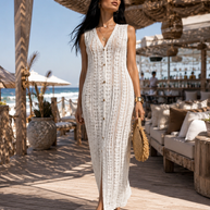 Tendresse Boutique White Crochet Beach Dress