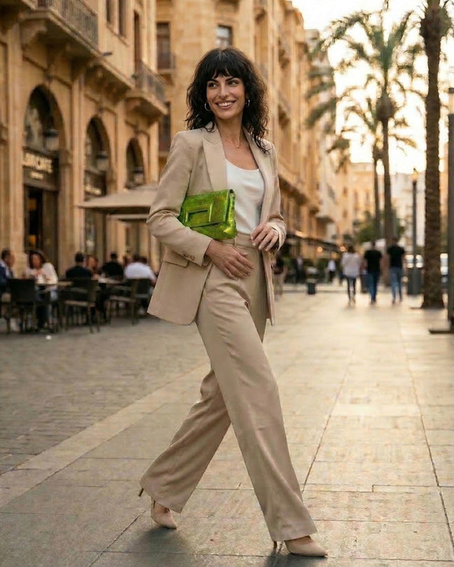 Clarea Eve Metalic Green bag