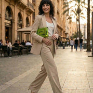 Clarea Eve Metalic Green bag