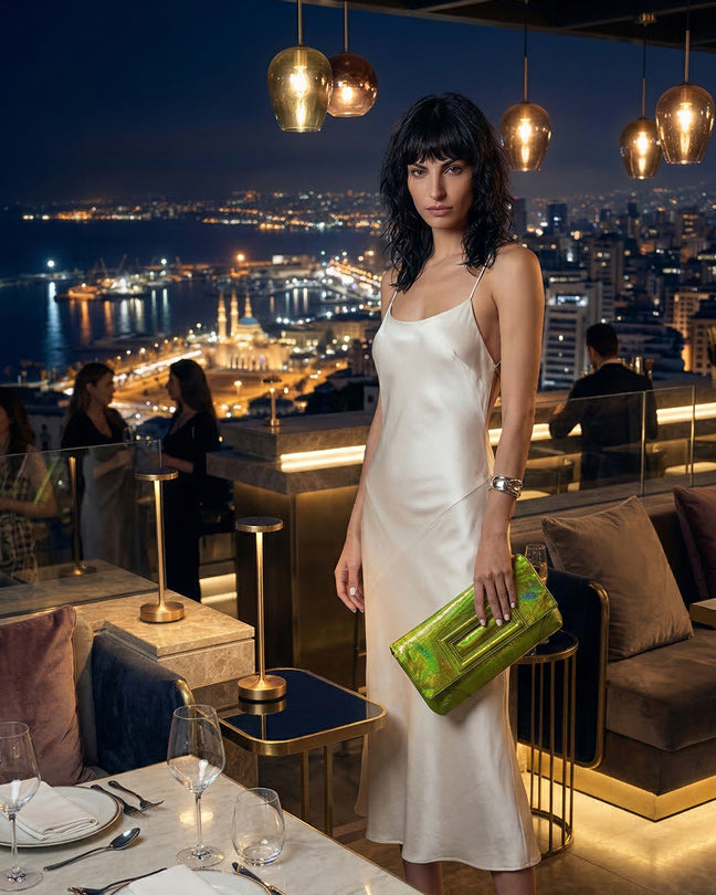 Clarea Eve Metalic Green bag