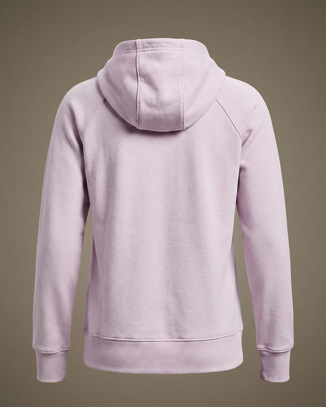Light purple hooded sweatshirt with long sleeves, shown from the back