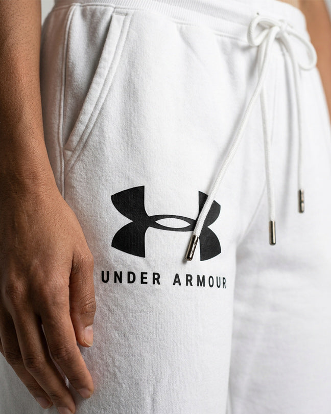 Under Armour white logo black jogger