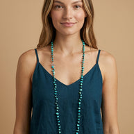 ZÉNA O Long turquoise Stone necklace