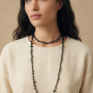 ZÉNA O Black long onyx with crystals